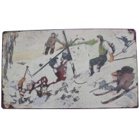 Plaques murales métal déco  Chute De Ski 19,5 x 34 cm